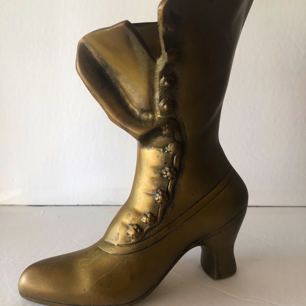VTG solid brass Victorian boot